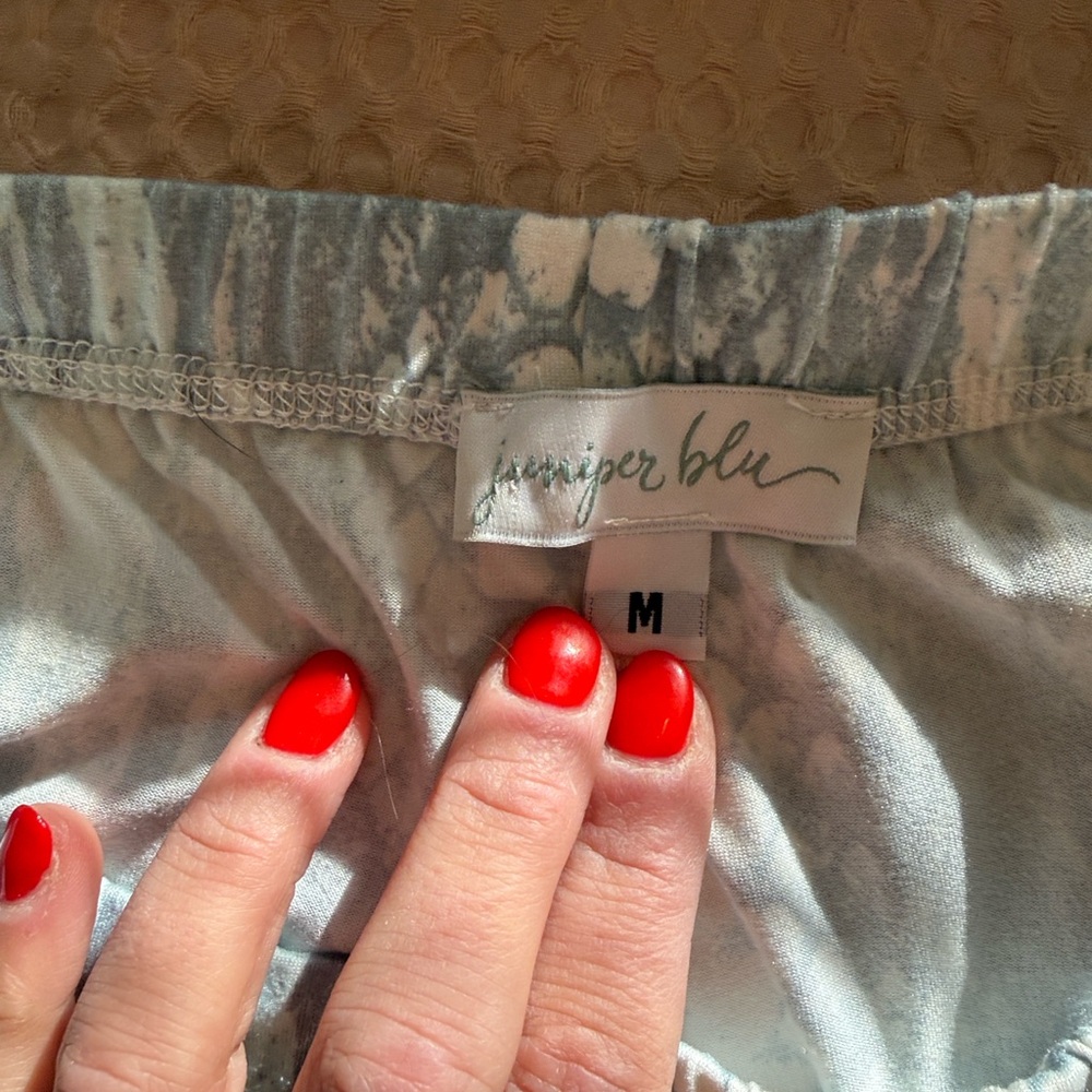 Stylish Blue Patterned Boot Cut Pants - image 2